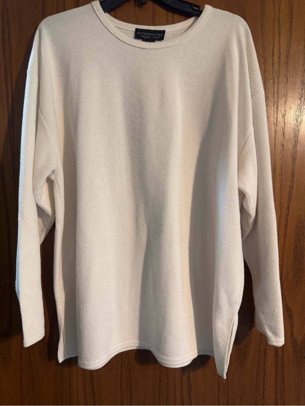 Metropolitan Lightweight Cream Crew Neck Sweater